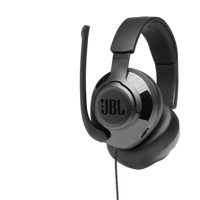 JBL Quantum 300 - Black - Hybrid wired over-ear PC gaming headset with flip-up mic - Detailshot 4 image number null